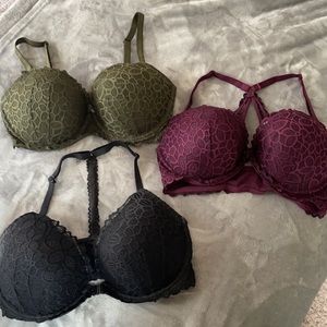 Victoria’s Secret Pink Bra Set. Date Push up. 36DD